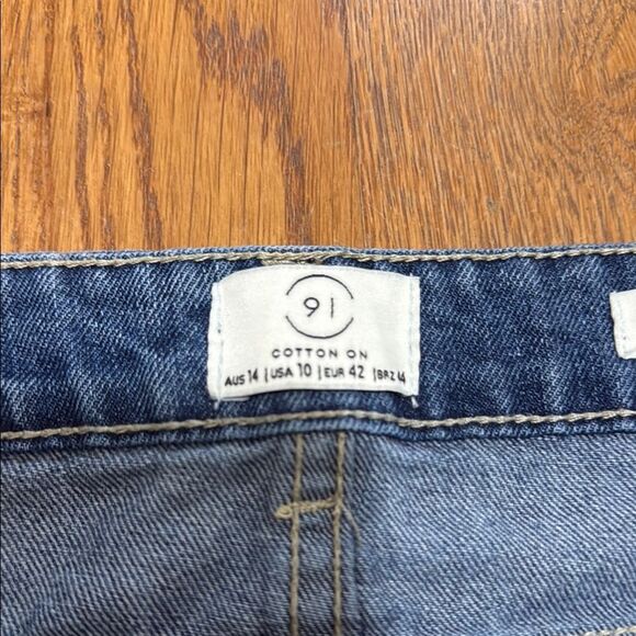 Cotton On Asymmetrical Blue A-line Mini Skirt - Picture 2 of 4